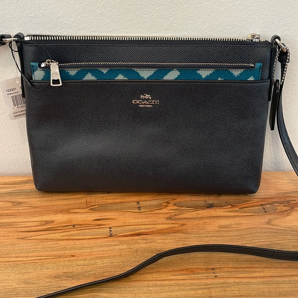 Coach crossbody bag with removable clutch